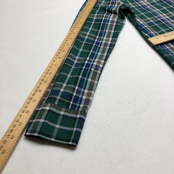 J Crew Shirt XS Womens Button Up Plaid Long Sleeve Blouse Green Casual Cotton - Picture 9 of 15